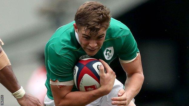 Garry Ringrose missed Ireland's wins over France and Italy with an ankle injury