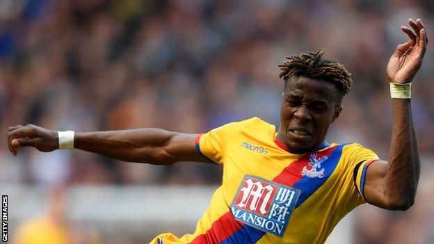 Crystal Palace winger Wilfried Zaha