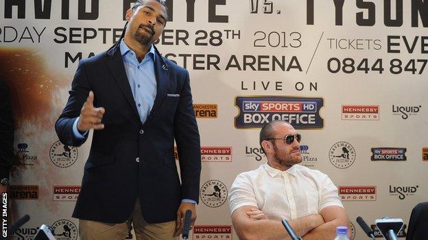 David Haye and Tyson Fury