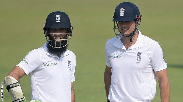 Moeen Ali and Alistair Cook