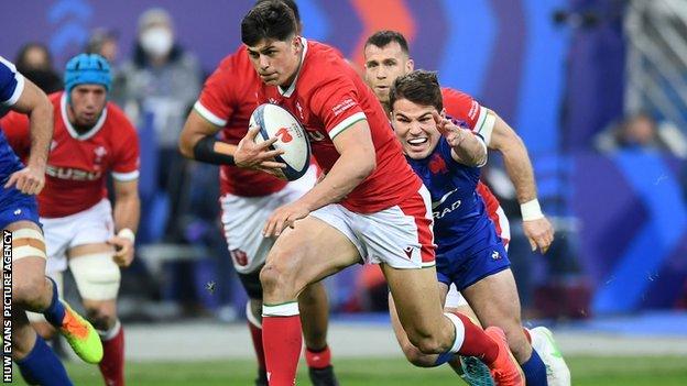 Louis Rees-Zammit has scored five tries in nine internationals for Wales