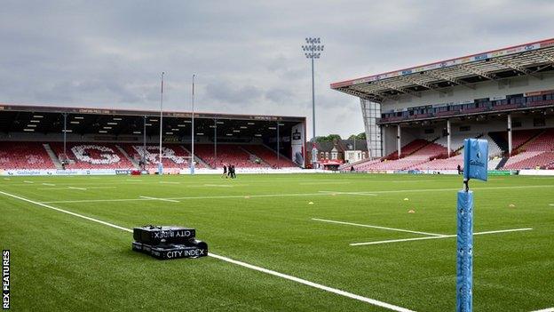 Gloucester rugby's Kingsholm Stadium