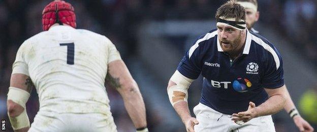 Scotland's Simon Berghan against England