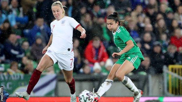 Joely Andrews made her first Northern Ireland start against England in April