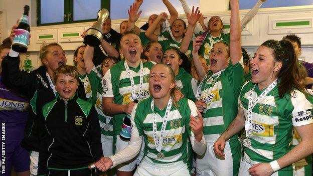 Yeovil Town Ladies celebrate