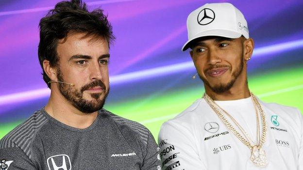 Fernando Alonso and Lewis Hamilton