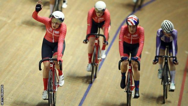Ella Barnwell at the National Track Championships