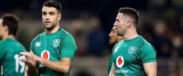Ireland's Conor Murray and John Cooney