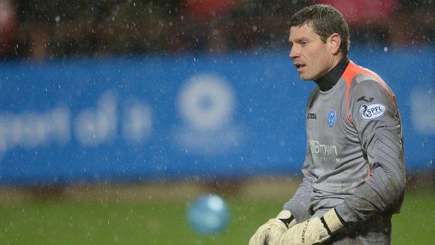 Steve Banks in action for St Johnstone