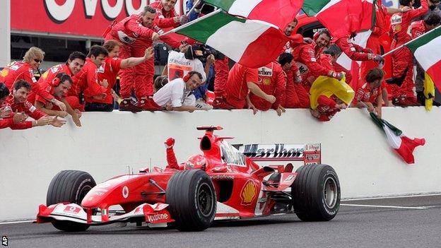 Michael Schumacher wins at Suzuka in 2004