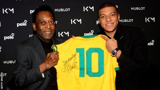 Pele and Kylian Mbappe