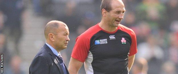 Steve Borthwick and Eddie Jones