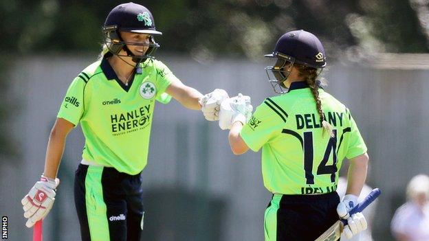 The third wicket partnership between Gaby Lewis and Laura Delany helped Ireland to a commanding win