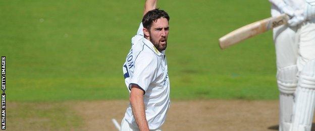 Ryan Sidebottom's first wicket in first-class cricket in England was at Lord's on his Bears debut against reigning champions Middlesex in August