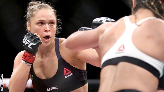 Ronda Rousey in action