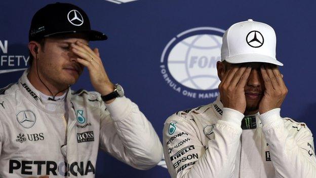 Nico Rosberg and Lewis Hamilton