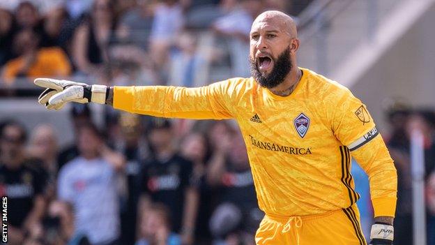 Tim Howard playing for Colorado Rapids