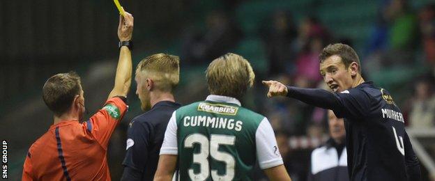 Aaron Muirhead picked up two bookings in a bad-tempered match