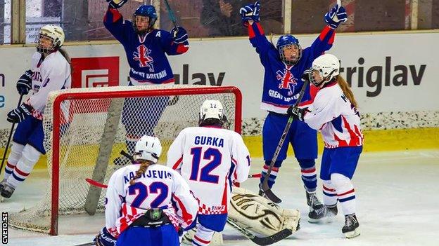 Great Britain women in action