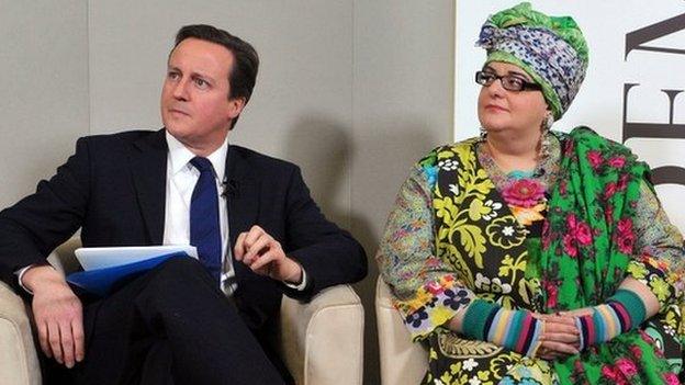 David Cameron and Camila Batmanghelidjh