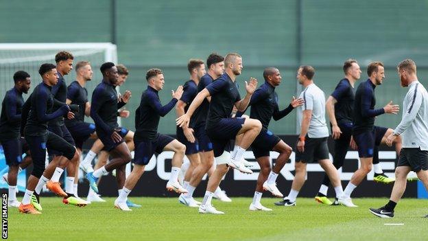 England squad in training