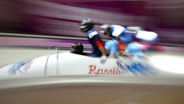 Russian four-man bobsleigh team