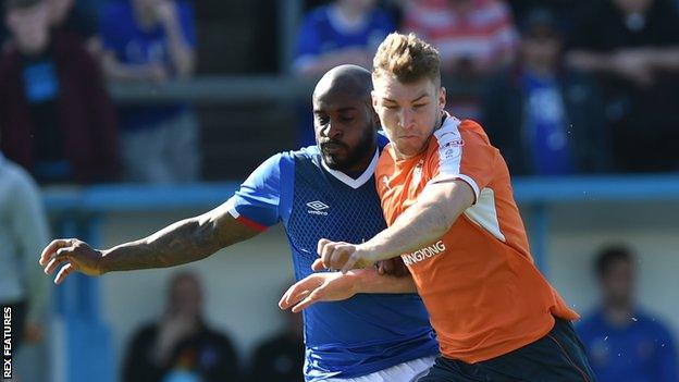 Jamal Campbell-Ryce (left) in action for Carlisle