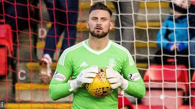 Danny Rogers in action for Aberdeen