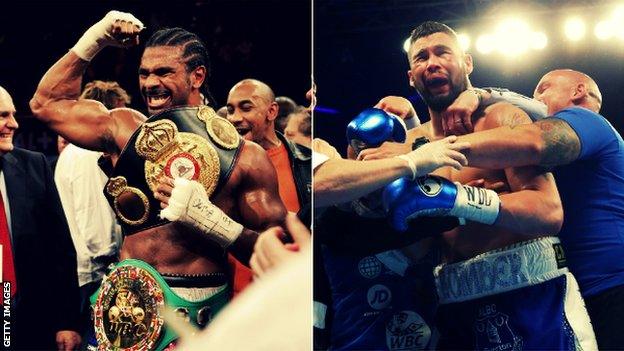 David Haye won cruiserweight world titles in 2007, over eight years before Bellew claimed the WBC strap in the division