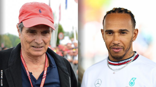 Nelson Piquet and Lewis Hamilton