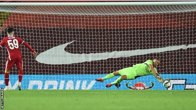 Harry Wilson sees his penalty saved