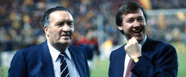 Jock Stein and Alex Ferguson