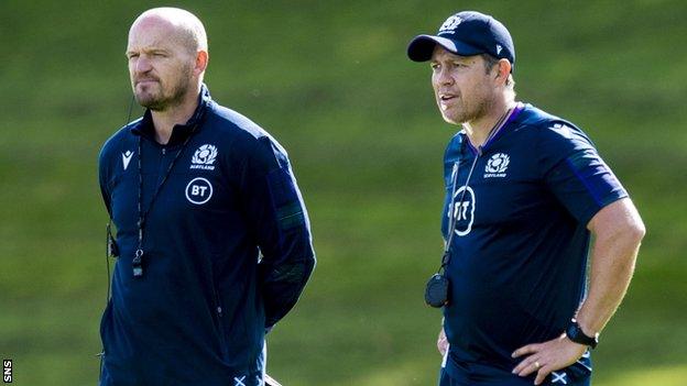 Scotland head coach Gregor Townsend and Matt Taylor