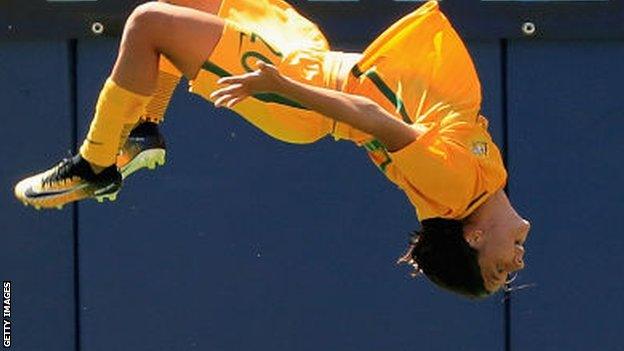 Sam Kerr's backflip celebration