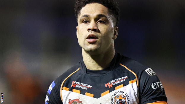 Derrell Olpherts bagged two of Castleford's six tries against the reigning champions