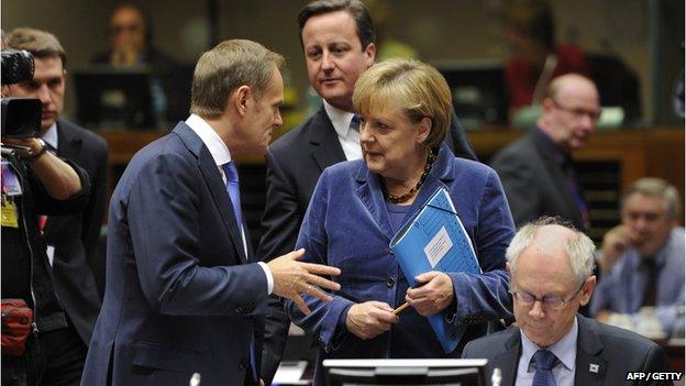 Cameron, Tusk and Merkel