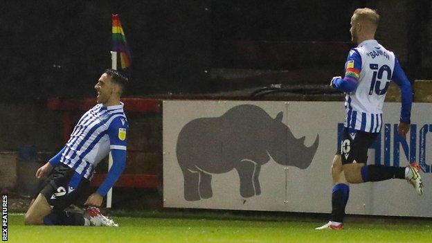 Lee Gregory scores for Sheffield Wednesday