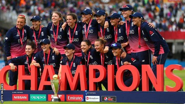 England celebrate winning the World Cup