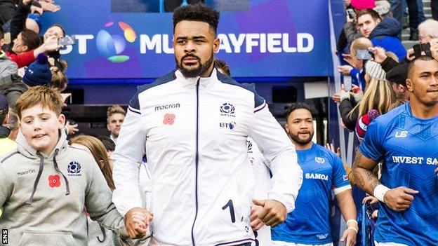 Scotland's Darryl Marfo makes his debut against Samoa