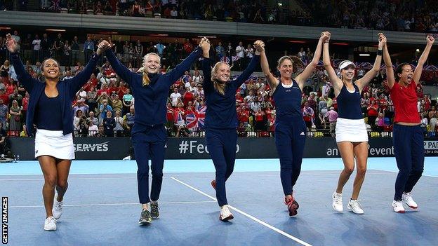 Great Britain's Fed Cup team