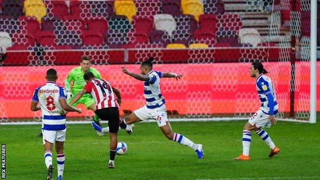 Bryan Mbeumo scores for Brentford