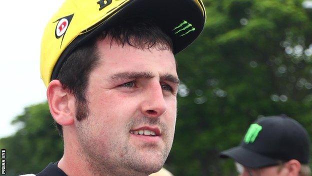 Michael Dunlop raced to victory in the Open race at Walderstown on Sunday