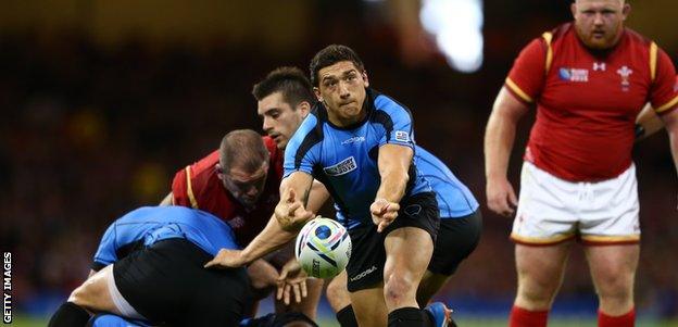 Scrum-half Agustin Ormaechea has rugby pedigree but his Uruguay side are the Pool D minnows