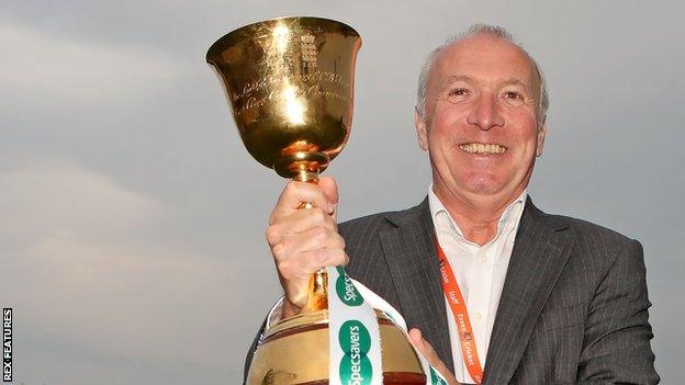 Derek Bowden with the County Championship Trophy