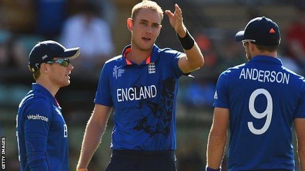 England bowler Stuart Broad