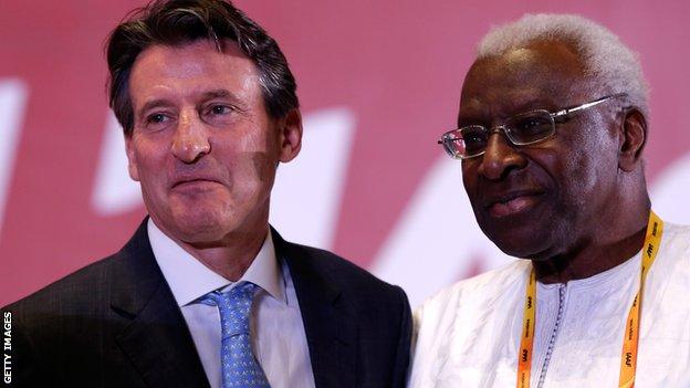 Lord Coe and Lamine Diack