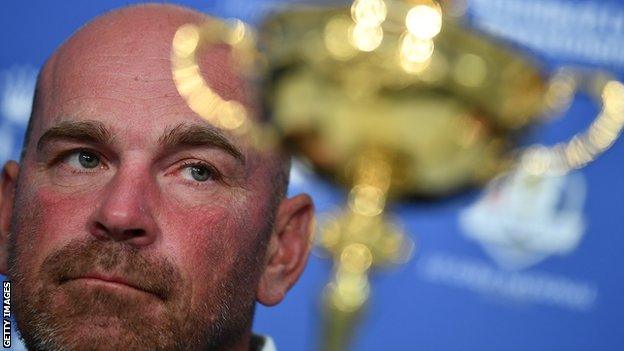 Thomas Bjorn, the captain of Europe's 2018 Ryder Cup team