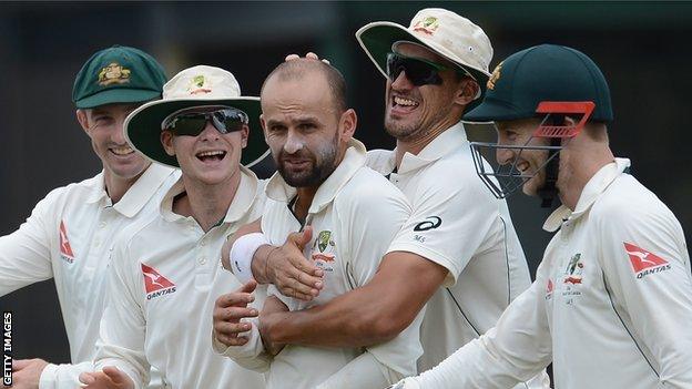 Australia celebrate a wicket