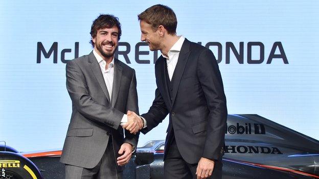 Fernando Alonso and Jenson Button