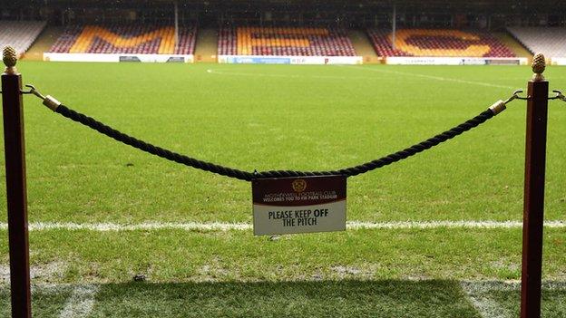 Motherwell's game against St Mirren was postponed due to a waterlogged pitch